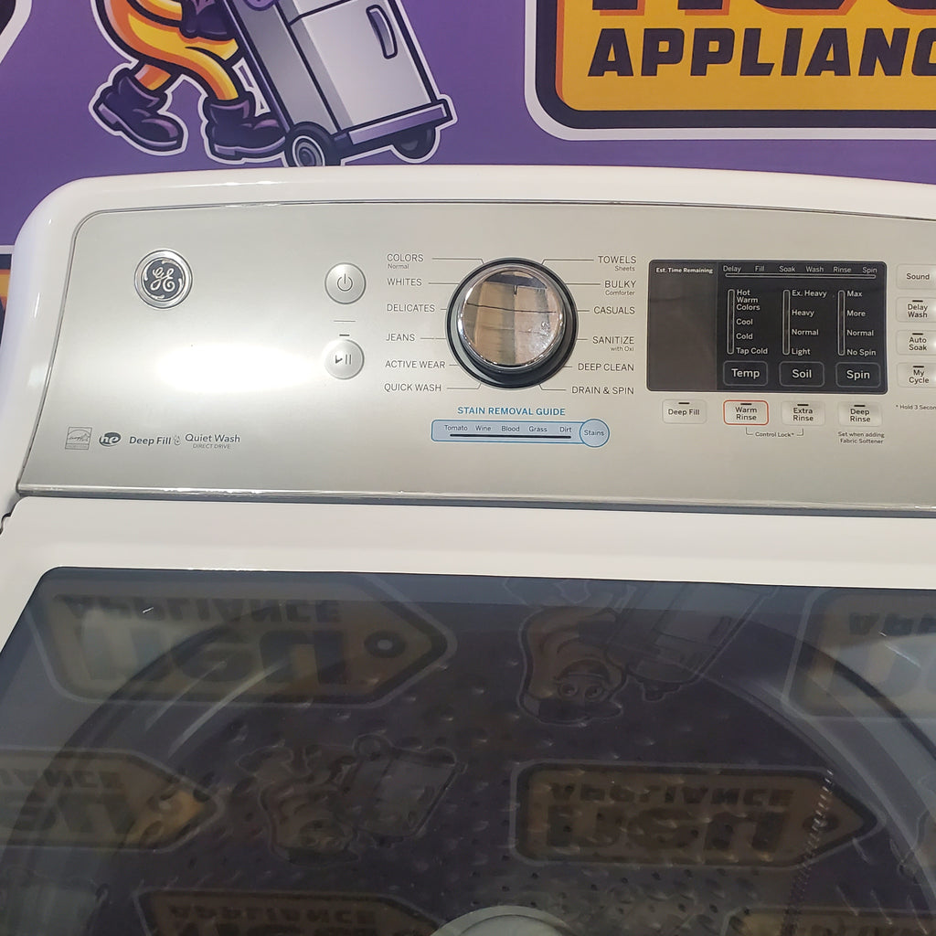 Pictures of GE White Energy Star Top Load 4.6 Washer with Sanitize with Oxi and Flex Dispense GTW725BSNWS - Certified Refurbished - Neu Appliance Outlet - Discount Appliance Outlet in Austin, Tx