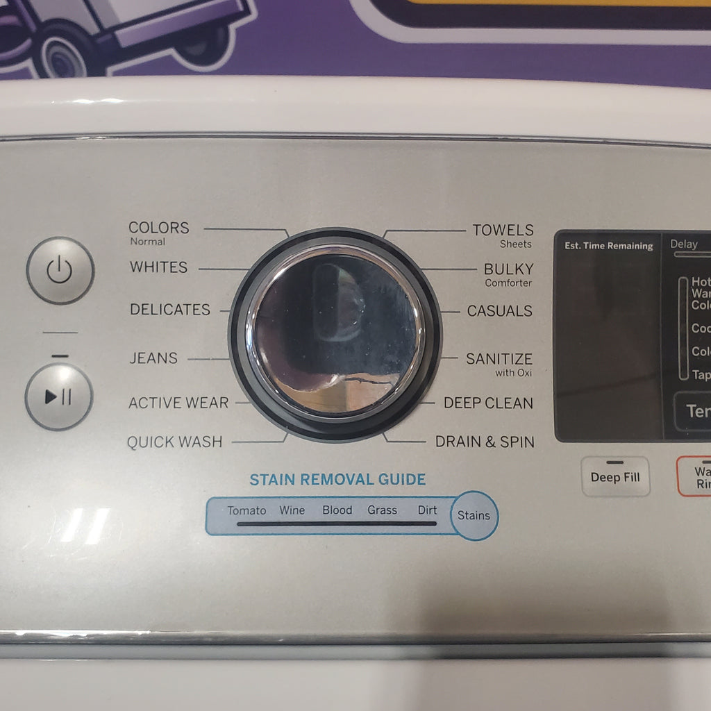 Pictures of GE White Energy Star Top Load 4.6 Washer with Sanitize with Oxi and Flex Dispense GTW725BSNWS - Certified Refurbished - Neu Appliance Outlet - Discount Appliance Outlet in Austin, Tx