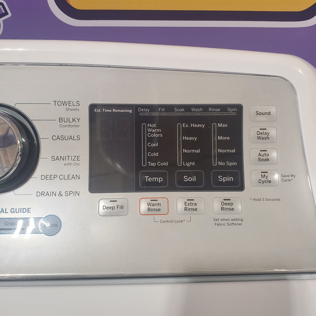 Pictures of GE White Energy Star Top Load 4.6 Washer with Sanitize with Oxi and Flex Dispense GTW725BSNWS - Certified Refurbished - Neu Appliance Outlet - Discount Appliance Outlet in Austin, Tx