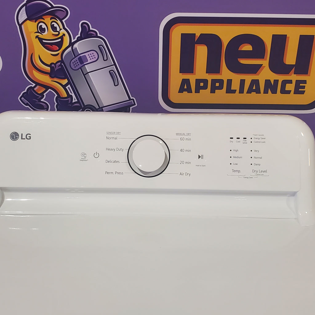Pictures of LG White Electric Rear Control Ultra Large Capacity 7.3 Cu. Ft. Dryer with Sensor Dry DLE6100W - Open Box - Neu Appliance Outlet - Discount Appliance Outlet in Austin, Tx