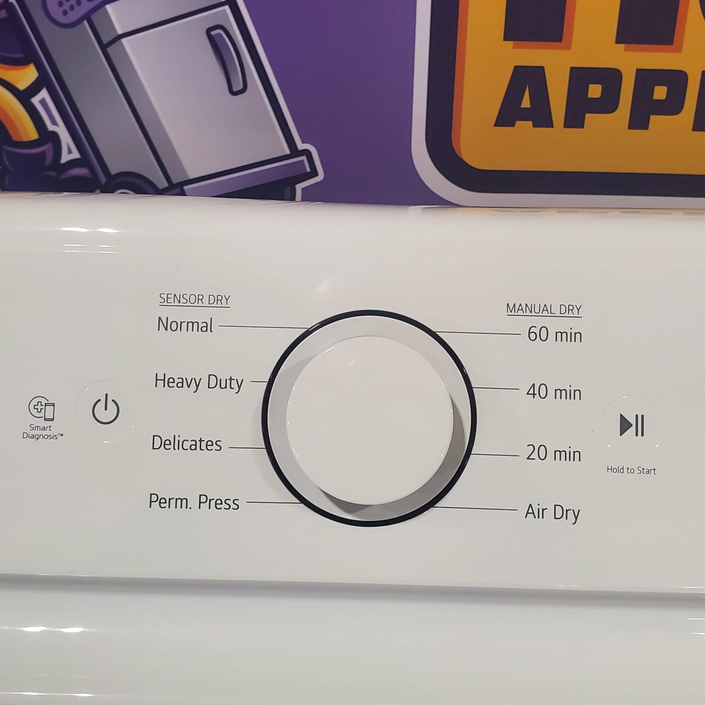 Pictures of LG White Electric Rear Control Ultra Large Capacity 7.3 Cu. Ft. Dryer with Sensor Dry DLE6100W - Open Box - Neu Appliance Outlet - Discount Appliance Outlet in Austin, Tx