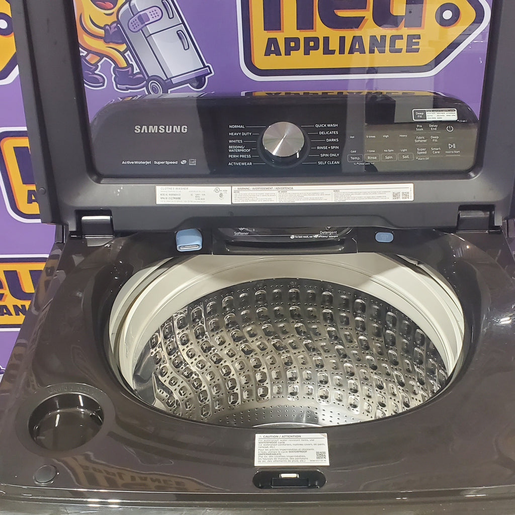 Pictures of Samsung Black Stainless Steel Top Load 5.0 Cu. Ft. Washer with Super Speed WA50R5400AV - Certified Refurbished - Neu Appliance Outlet - Discount Appliance Outlet in Austin, Tx