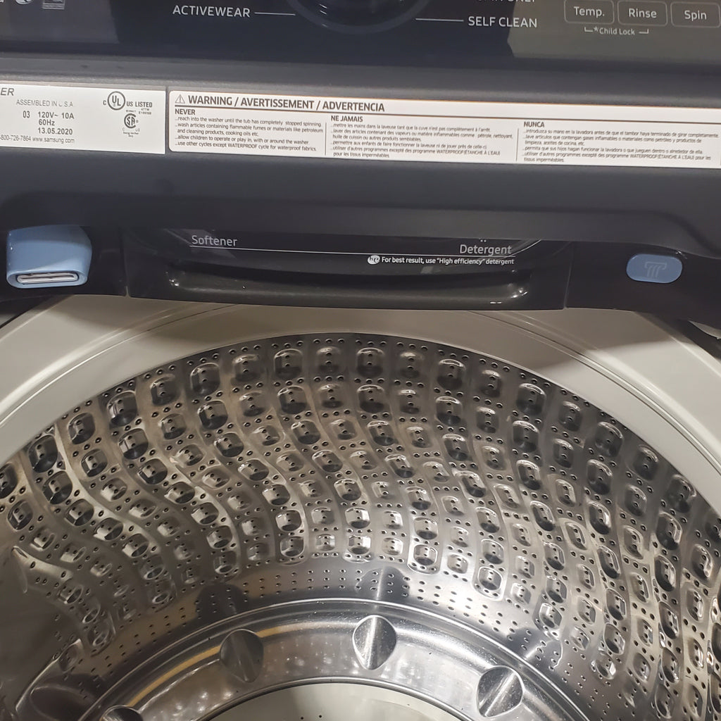 Pictures of Samsung Black Stainless Steel Top Load 5.0 Cu. Ft. Washer with Super Speed WA50R5400AV - Certified Refurbished - Neu Appliance Outlet - Discount Appliance Outlet in Austin, Tx