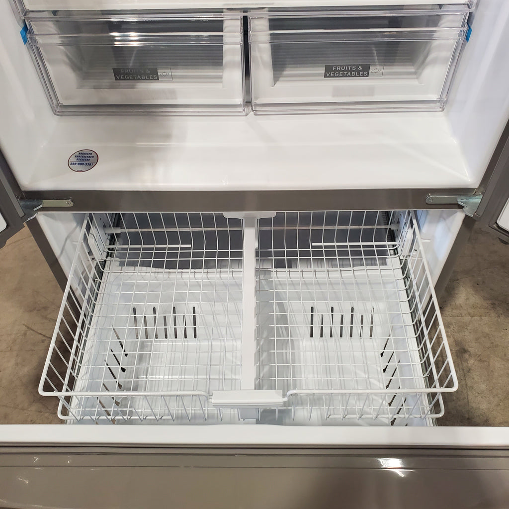 Pictures of Whirlpool 36 in. 24.7 cu. ft. Standard Depth French Door Refrigerator in Fingerprint Resistant Stainless Steel WRFF3436RZ- Scratch & Dent (Moderate) - Neu Appliance Outlet - Discount Appliance Outlet in Austin, Tx