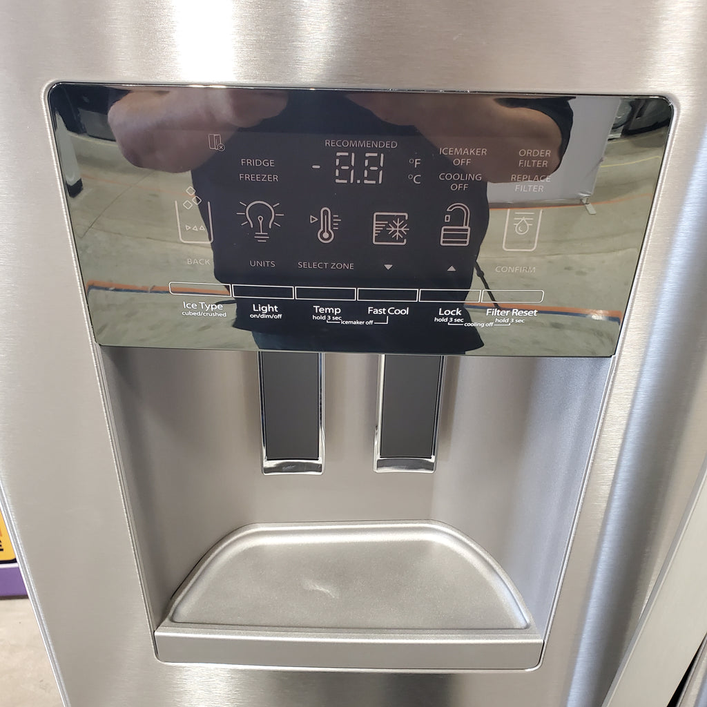 Pictures of Whirlpool 36 in. 24.7 cu. ft. Standard Depth French Door Refrigerator in Fingerprint Resistant Stainless Steel WRFF3436RZ- Scratch & Dent (Moderate) - Neu Appliance Outlet - Discount Appliance Outlet in Austin, Tx