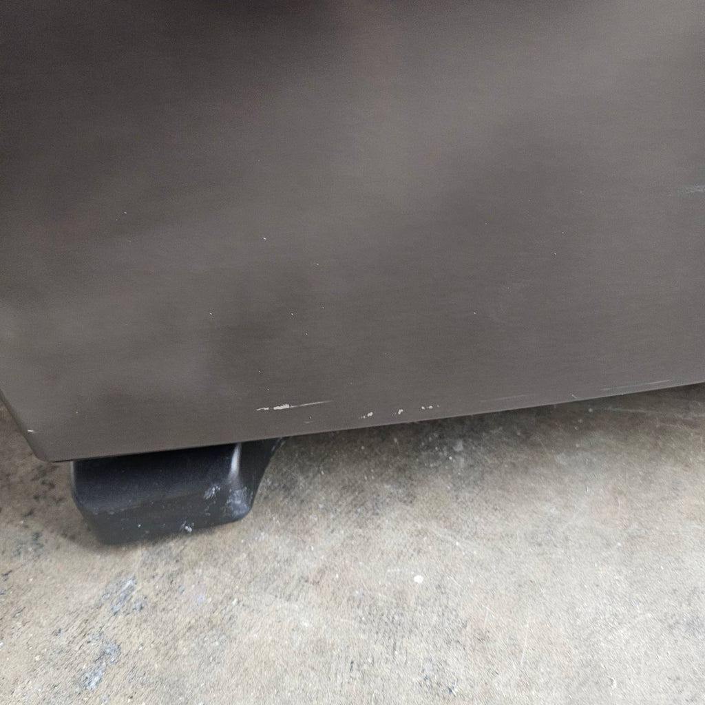 Pictures of KitchenAid Black Stainless 36 in. 20 cu. ft. Counter Depth French Door Refrigerator with Wood-Look Nesting Shelf and Full Width Pantry Drawer KRFC136RBS - Scratch & Dent (Minor) - Neu Appliance Outlet - Discount Appliance Outlet in Austin, Tx