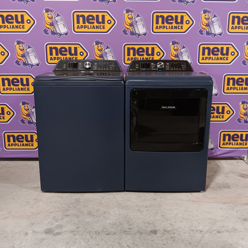 Pictures of GE Profile™ ENERGY STAR® 5.4 cu. ft. Capacity Washer with Smarter Wash Technology PTW800BPWRS - New in Box and GE Profile™ ENERGY STAR® 7.3 cu. ft. Capacity Smart Electric Dryer with Steam and Washer Link GE9871E - PTD80EBPTRS - New in Box - Neu Appliance Outlet - Discount Appliance Outlet in Austin, Tx