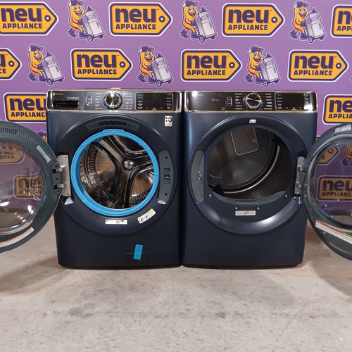 Pictures of GE Profile 5.3 cu. ft. Smart Front Load Washer with OdorBlock UltraFresh Vent System GE9864 - PFW870SPVRS - New in Box and GE Profile Smart Front Load Electric 7.8 Cu. Ft. Capacity Dryer with Steam and Sanitize Cycle GE9864E - PFD87ESPVRS - New in Box - Neu Appliance Outlet - Discount Appliance Outlet in Austin, Tx