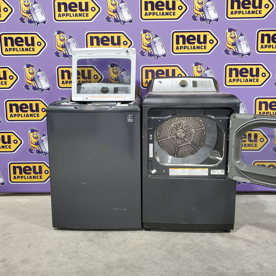 GE ENERGY STAR® 4.5 cu. ft. Capacity Washer with Stainless Steel Basket GTW685BPLDG - Certified Refurbished and GE 7.4 cu. ft. Capacity Smart Electric Dryer with HE Sensor Dry GTD75ECPLDG - Certified Refurbished