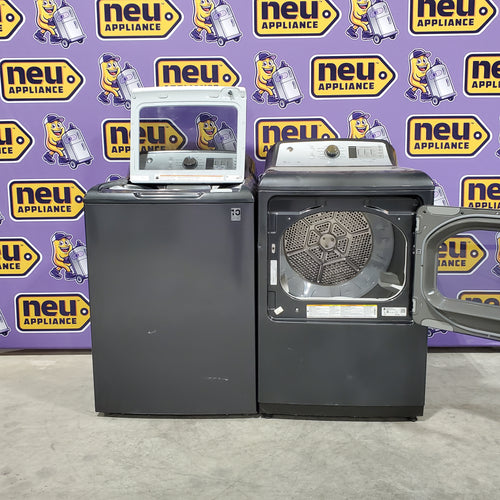 GE ENERGY STAR® 4.5 cu. ft. Capacity Washer with Stainless Steel Basket GTW685BPLDG - Certified Refurbished and GE 7.4 cu. ft. Capacity Smart Electric Dryer with HE Sensor Dry GTD75ECPLDG - Certified Refurbished