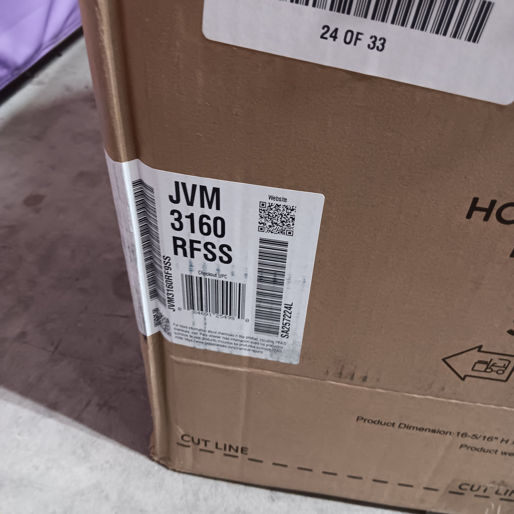 Pictures of GE® 1.6 Cu. Ft. Over-the-Range Microwave Oven in Stainless Steel 25SA181 - JVM3160RFSS - New in Box - Neu Appliance Outlet - Discount Appliance Outlet in Austin, Tx