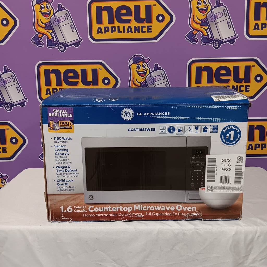 Pictures of GE® 1.6 Cu. Ft. Countertop Microwave Oven in Stainless Steel 25SA147 -GCST16S1WSS - New in Box - Neu Appliance Outlet - Discount Appliance Outlet in Austin, Tx