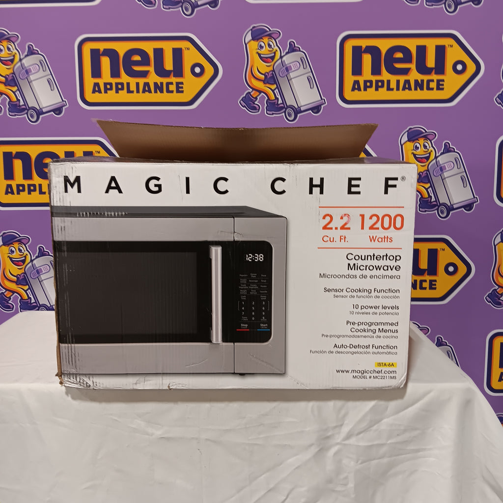 Pictures of Magic Chef 2.2-cu ft 1200-Watt Countertop Microwave in Stainless Steel 25SA146 - MC2211MS - New in Box - Neu Appliance Outlet - Discount Appliance Outlet in Austin, Tx