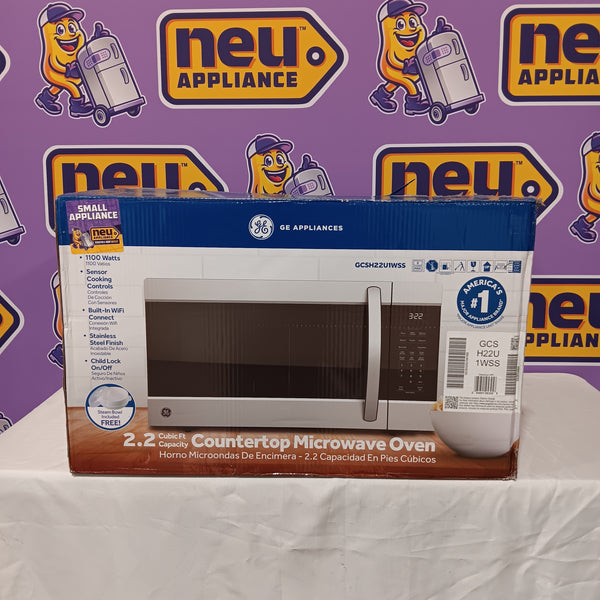 GE® 2.2 Cu. Ft. Capacity Countertop Microwave Oven in Stainless Steel 25SA163 - GCSH22U1WSS - New in Box