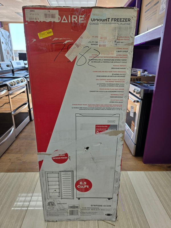 Frigidaire 6.5-cu ft Garage Ready Upright Freezer in Stainless Steel - S177 - EFRF698 - Scratch & Dent (Minor)