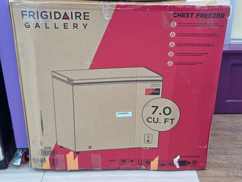 Pictures of Frigidaire Gallery 7 Cu. Ft. Chest Freezer in Black S179 - FGFRF7009 - Open Box - Neu Appliance Outlet - Discount Appliance Outlet in Austin, Tx