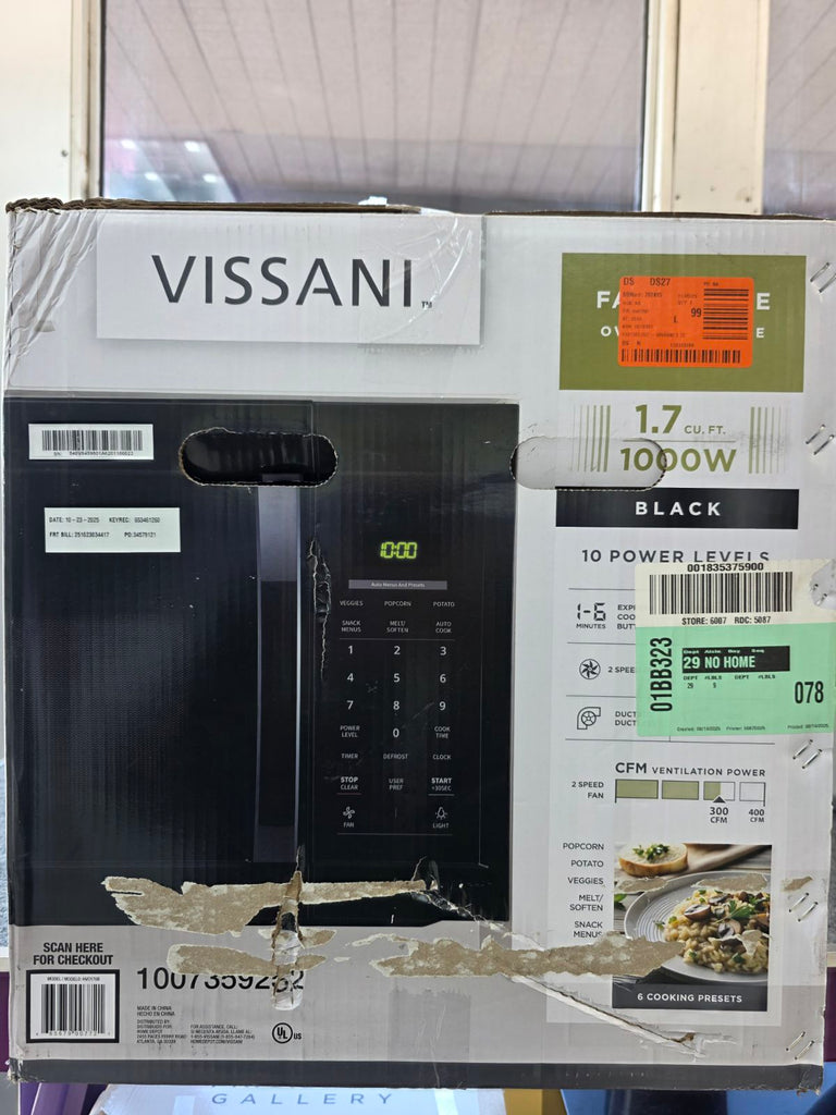 Vissani 1.7 cu. ft. 1000-Watt Over the Range Microwave in Black S185 -