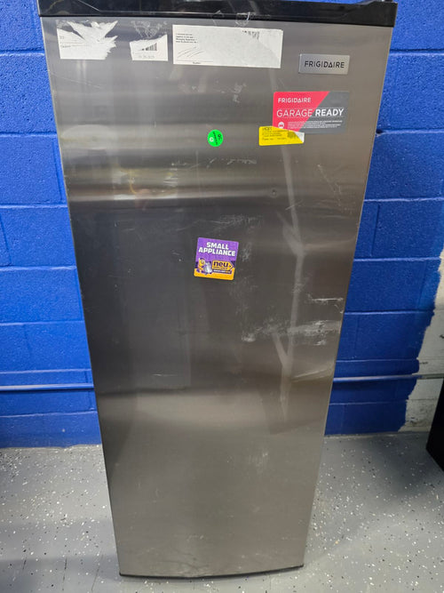 Frigidaire 6.5-cu ft Garage Ready Upright Freezer in Stainless Steel - S174 - EFRF698 - Scratch & Dent (Major)