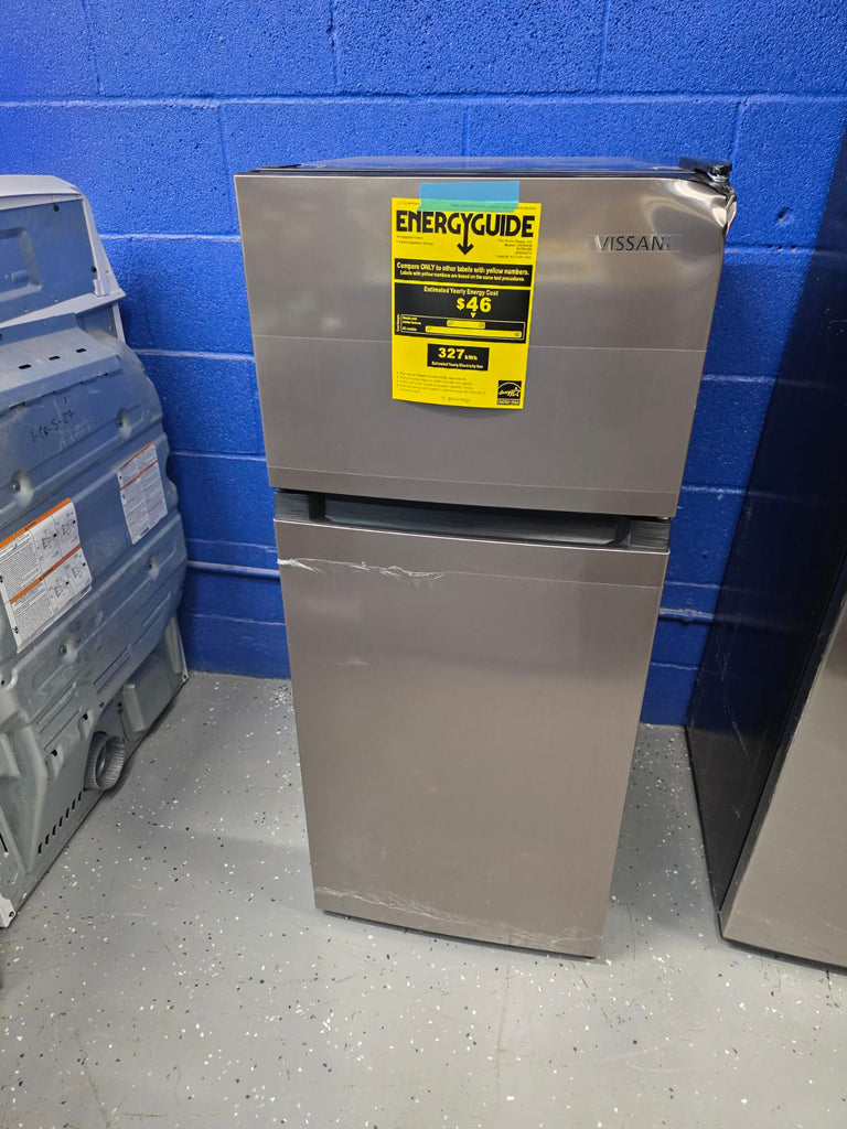 Vissani 4.5 cu. ft. 2-Door Mini Refrigerator in Platinum Steel with Fr