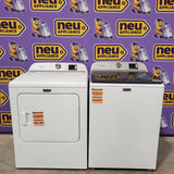 Maytag Top Load 4.8 cu ft Washer with Deep Fill and Slow-Close Glass Lid MVW6200KW - Scratch & Dent (Moderate) and Maytag 7.0 cu ft Electric Dryer with Moisture Sensing and Quick Dry Cycle 16176 - MED6200KW - Scratch & Dent (Moderate)