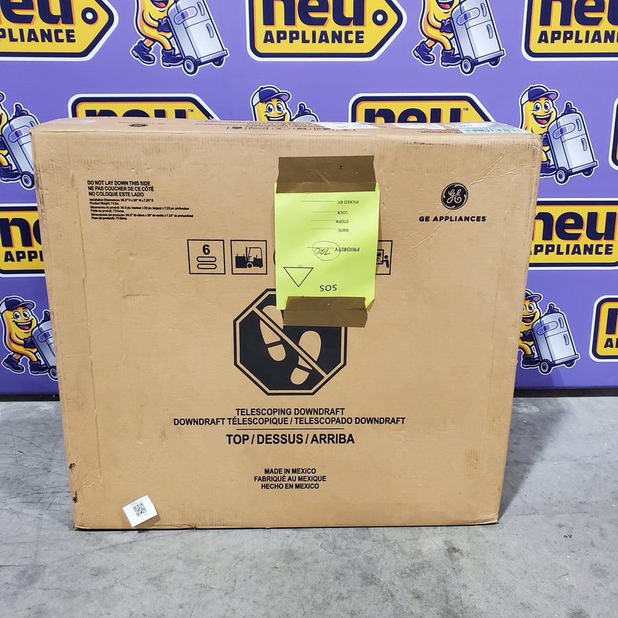 GE Universal 36" Telescopic Downdraft System in Black UVD6361DPBB - Open Box