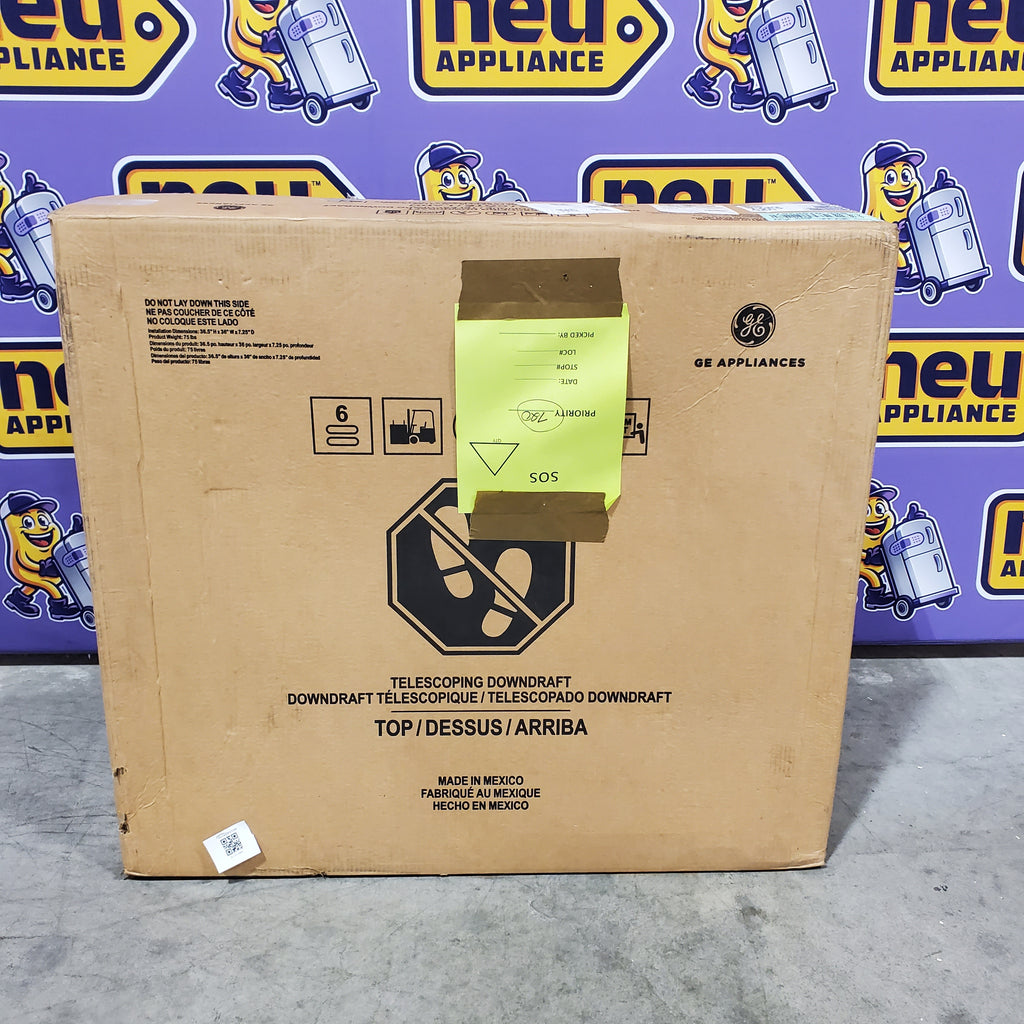 Pictures of GE Universal 36" Telescopic Downdraft System in Black 22131SD60 - UVD6361DPBB - Open Box - Neu Appliance Outlet - Discount Appliance Outlet in Austin, Tx