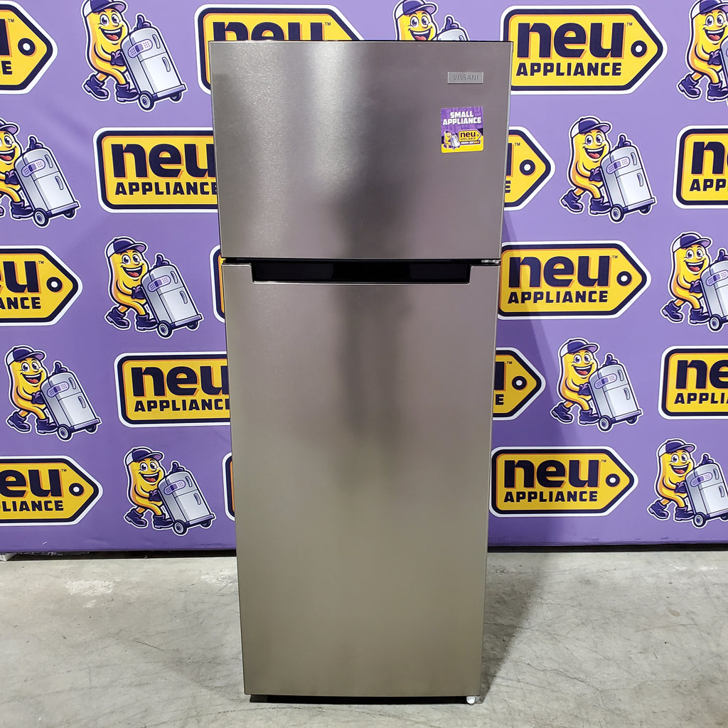 Pictures of Vissani 7.2 cu. ft. Top Freezer Refrigerator in Fingerprint Resistant Stainless Steel Look 221311SD1002 - MDTF7SSES4 - Open Box - Neu Appliance Outlet - Discount Appliance Outlet in Austin, Tx