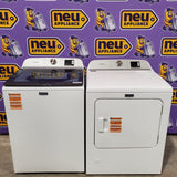 Maytag Top Load 4.8 cu ft Washer with Deep Fill and Slow-Close Glass Lid MVW6200KW - Scratch & Dent (Moderate) and Maytag 7.0 cu. ft Top Load Gas Dryer with Moisture Sensing 16219 - MGD6200KW - Scratch and Dent (Minor)