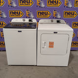 Maytag Top Load 4.8 cu ft Washer with Deep Fill and Slow-Close Glass Lid MVW6200KW - Scratch & Dent (Moderate) and Maytag 7.0 cu. ft Top Load Electric Dryer with Moisture Sensing 16227 - MGD6200KW - Scratch and Dent (Minor)