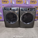 Electrolux Titanium Front Load 600 Series 4.5 Cu. Ft. Washer with Smartboost ELFW7637AT - Scratch & Dent (Minor) and Electrolux 8 cu. ft. vented Front Load Stackable 600 Series Electric Dryer in Titanium with LuxCare Dry 16245 - ELFE7637AT - Open Box