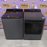 LG 5.3 cu. ft. Smart Top Load Washer with 4-Way® Agitator and AI Sensing EasyUnload™ WT8405CB - Scratch & Dent (Minor) and LG 7.3 cu. ft. Rear Control Electric Dryer with LG EasyLoad™ Door and AI Sensing 16250 - DLE8400BE - Scratch & Dent (Minor)