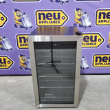 Nipus 17.52 inch Beverage Refrigerator Cooler,130 Cans Capacity Mini Fridge with Glass Door for Soda Wine Beer, with Adjustable Removable Shelves in Silver 251318SD1386 - STA100SI - Open Box