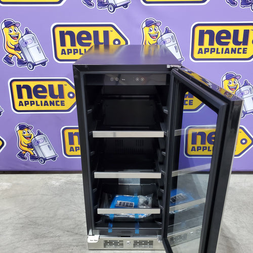 Pictures of Whynter 15 in. 80 (12 oz.) Can Undercounter Beverage Cooler Fridge in Black Cabinet with Stainless Steel Door 251318SD1358 - BSR-080SB - Scratch & Dent (Minor) - Neu Appliance Outlet - Discount Appliance Outlet in Austin, Tx