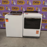 Whirlpool Top Load 4.7 Cu. Ft. Washer with 2-in-1 Removable Agitator in White WTW5057LW - Open Box and Whirlpool 7.4 cu. ft. White Electric Dryer with Steam and Advanced Moisture Sensing Technology, ENERGY STAR 16263 - WED8127LW - Scratch & Dent (Minor)