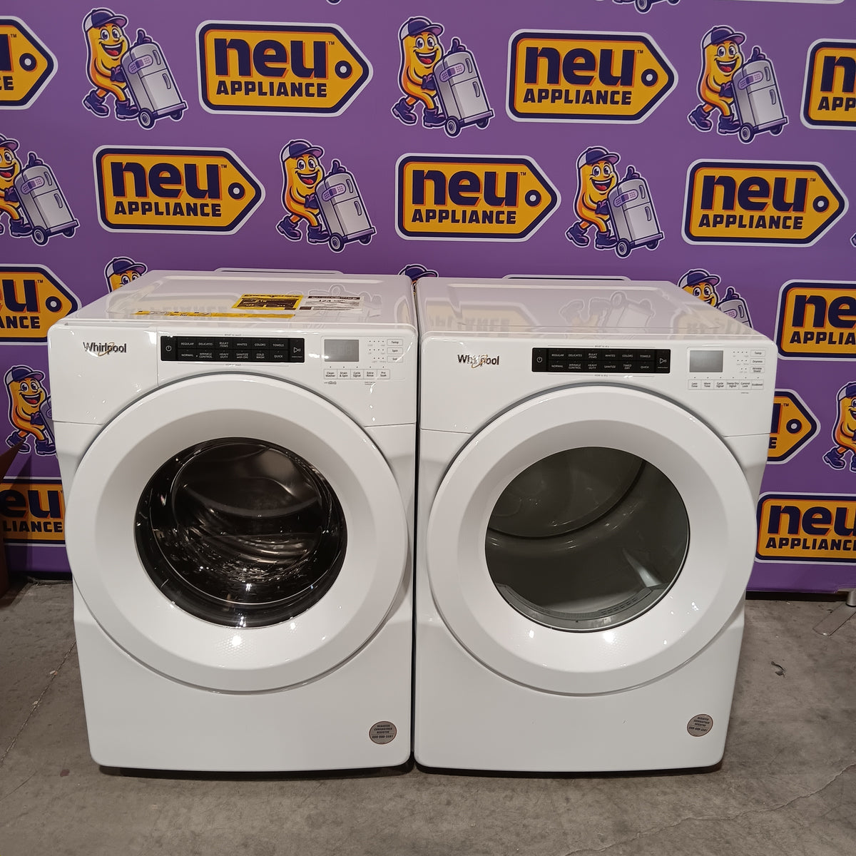 Whirlpool Closet Depth Front Load 4.3 Cu. Ft. Washer with Intuitive Controls WFW560CHW - Certified Refurbished and Whirlpool 7.4 cu. ft. ENERGY STAR Front Load Electric Dryer with Long Vent 16283 - WED560LHW - Certified Refurbished