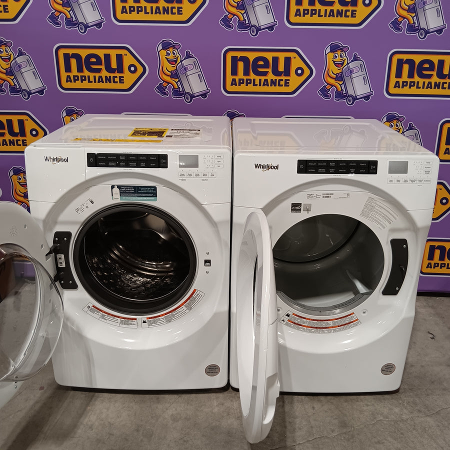 Whirlpool Closet Depth Front Load 4.3 Cu. Ft. Washer with Intuitive Controls WFW560CHW - Certified Refurbished and Whirlpool 7.4 cu. ft. ENERGY STAR Front Load Electric Dryer with Long Vent 16283 - WED560LHW - Certified Refurbished