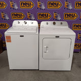Maytag 4.5 cu. ft. Capacity Top Load Washer with Power™ Agitator and Deep Fill MVW4505MW - Scratch & Dent (Minor) and Maytag 7.0 cu. ft. Capacity Top Load Electric Wrinkle Prevent Dryer 16284 - MED4500MW - Open Box