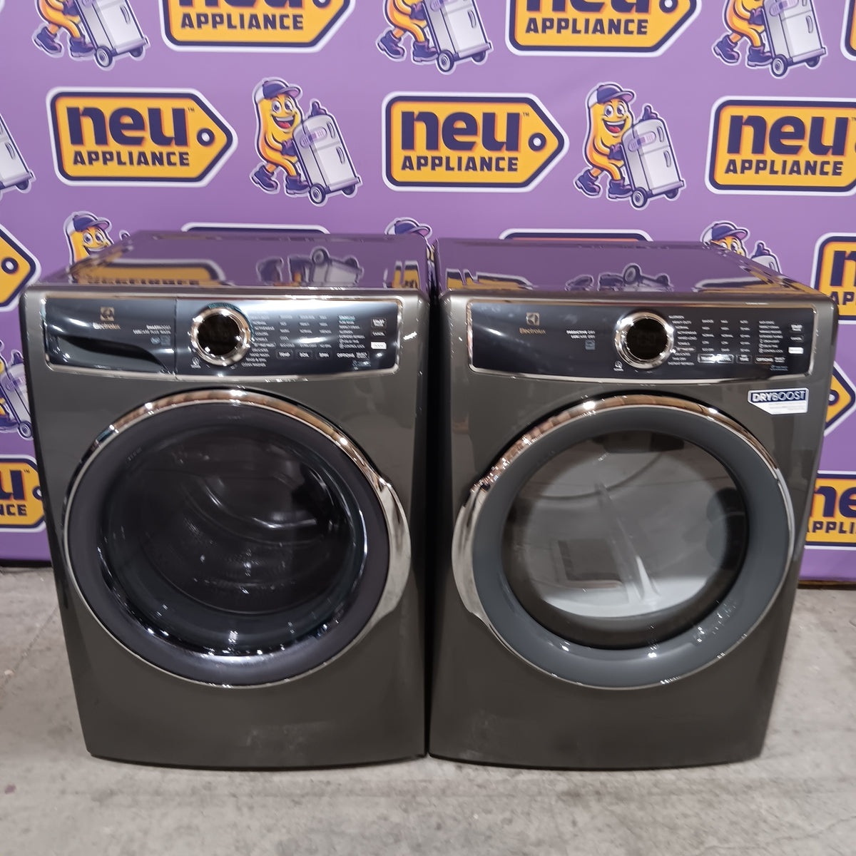 Electrolux Titanium Front Load 600 Series 4.5 Cu. Ft. Washer with Smartboost ELFW7637AT - Open Box and Electrolux Frontload Electric Steam Dryer 16287 - ELFE7537AT - Open Box