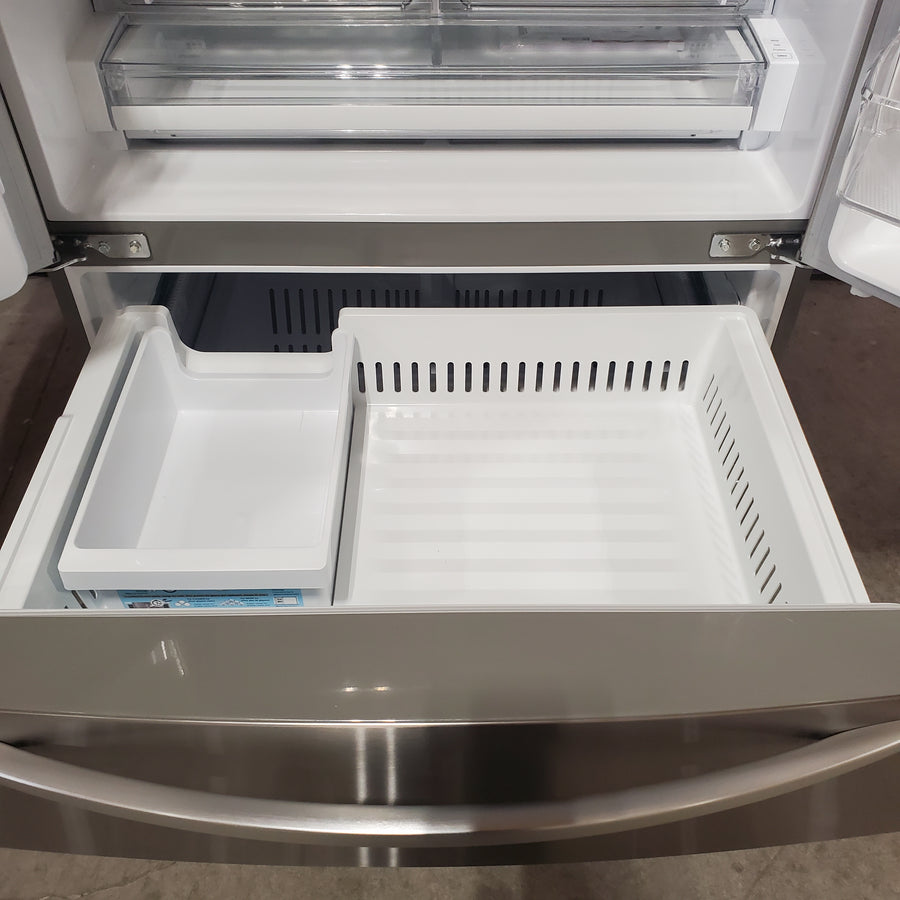 LG 27.8-cu ft 4-Door French Door Refrigerator with Dual Ice Maker in Fingerprint Resistant Steel 22SD016 - LRMXS2806S - Open Box