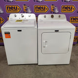 Maytag 4.5 cu. ft. Capacity Top Load Washer with Power™ Agitator and Deep Fill MVW4505MW - Open Box and Maytag 7.0 cu. ft. Capacity Top Load Electric Wrinkle Prevent Dryer 16288 - MED4500MW - Open Box