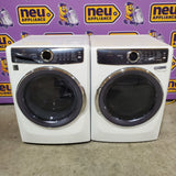 Electrolux 4.5 Cu.Ft. Stackable Front Load Washer with Steam and SmartBoost Wash System ELFW7637AW - Scratch & Dent (Moderate) and Electrolux 8.0 cu. ft. Front Load Electric Dryer with Perfect Steam ELFE7637AW - Scratch & Dent (Minor)