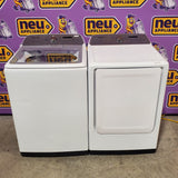 Samsung White Top Load 5.0 Cu. Ft. Washer with Active Water Jet WA50R5200AW - Certified Refurbished and Samsung White Electric 7.4 Cu. Ft. Dryer with Sensor Dry DVE50R5200W - Certified Refurbished