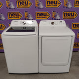 Samsung 4.5 cu. ft. Top Load Washer with Vibration Reduction Technology+ in White WA45T3200AW - Certified Refurbished and Samsung 7.2 cu. ft. Electric Dryer with Sensor Dry in White DVE45T3200W - Certified Refurbished