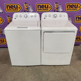 GE White Top Load 4.2 Cu. Ft. Washer with Stainless Steel Basket and Dual Action Agitator GTW460ASJWW - Certified Refurbished and GE White Electric 7.2 Cu. Ft. Dryer with Aluminized Alloy Drum  16304 - GTD42EASJWW - Certified Refurbished