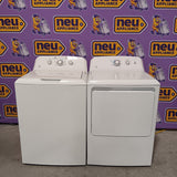GE® 3.8 cu. ft. Capacity Washer with Stainless Steel Basket in White GTW330ASKWW - Certified Refurbished and GE® 7.2 cu. ft. Capacity Aluminized Alloy Drum Electric Dryer GTD33EASKWW - Certified Refurbished