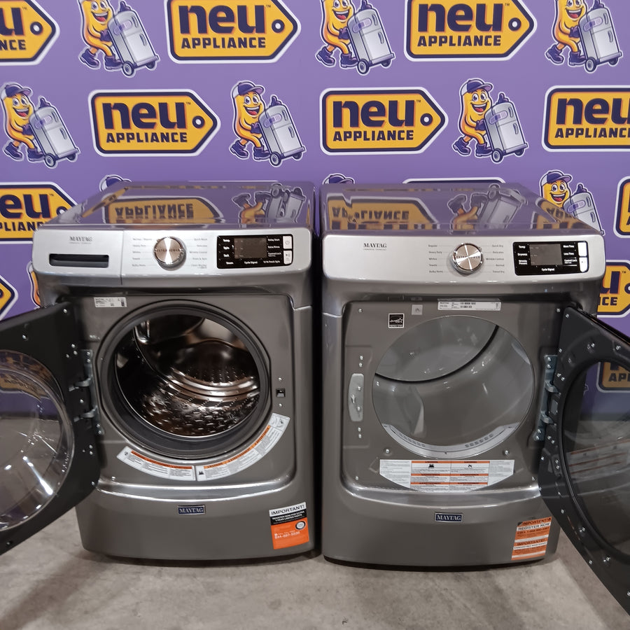 Maytag 4.5-cu ft High Efficiency Stackable Steam Cycle Front-Load Washer MHW5630HC - Open Box and Maytag 7.3-cu ft Stackable Vented ENERGY STAR Electric Dryer MED5630HC - Scratch & Dent (Minor)