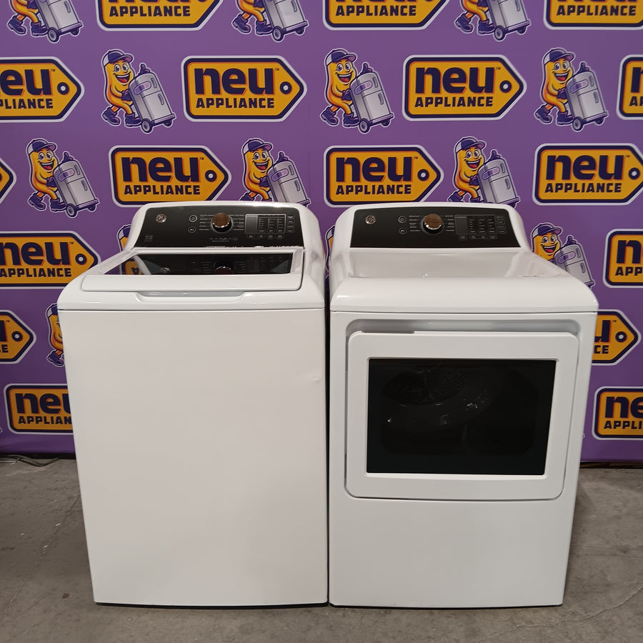 GE® 4.5 cu. ft. Capacity Washer with Water Level Control GTW585BSVWS - Certified Refurbished and GE® 7.4 cu. ft. Capacity Electric Dryer with Up To 120 ft. Venting and Sensor Dry GTD58EBSVWS - Certified Refurbished