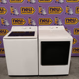 LG 5.0 cu.ft. SMART Top Load Washer in Alpine White with TurboWash WT8200CW - Scratch & Dent (Minor) and LG 7.3 cu. ft. Ultra Large Capacity Rear Control Electric Dryer with AI Sensing and ThinQ® Smart Features DLE8200W - Scratch & Dent (Moderate)