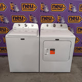 Maytag 4.5 cu. ft. Capacity Top Load Washer with Power™ Agitator and Deep Fill MVW4505MW - Open Box and Maytag 7.0 cu. ft. Capacity Top Load Electric Wrinkle Prevent Dryer MED4500MW - Scratch & Dent (Minor)