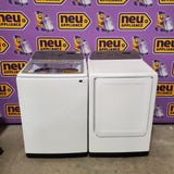 Samsung ENERGY STAR 5.0 cu. ft. Top Load Washing Machine with Active Water Jet WA50R5200AW - Certified Refurbished and Samsung 7.4 cu. ft. Vented Gas Dryer with Sensor Dry in White DVG50R5200W - Certified Refurbished